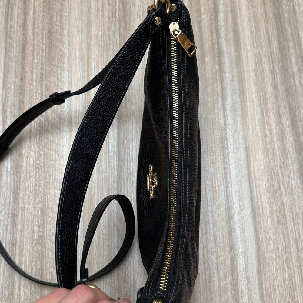 Coach Aria Shoulder Bag in Black Leather Shoulder & Crossbody Purse - Picture 14 of 16
